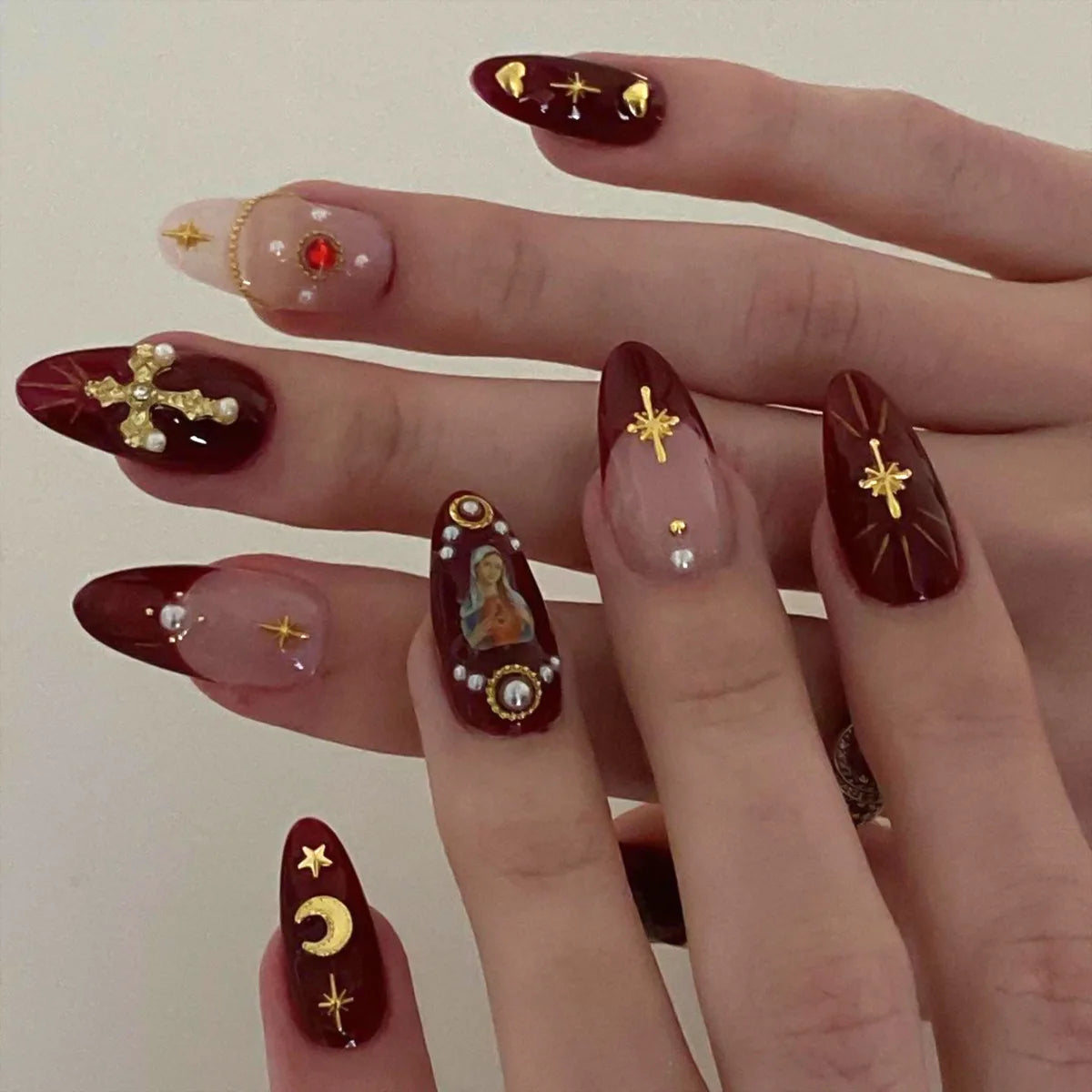 Opulent Celestial & Baroque Collection Press-On Nails