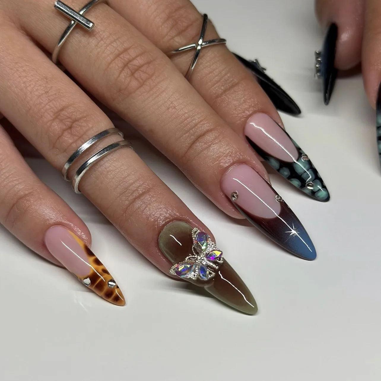 Opulent Celestial & Baroque Collection Press-On Nails