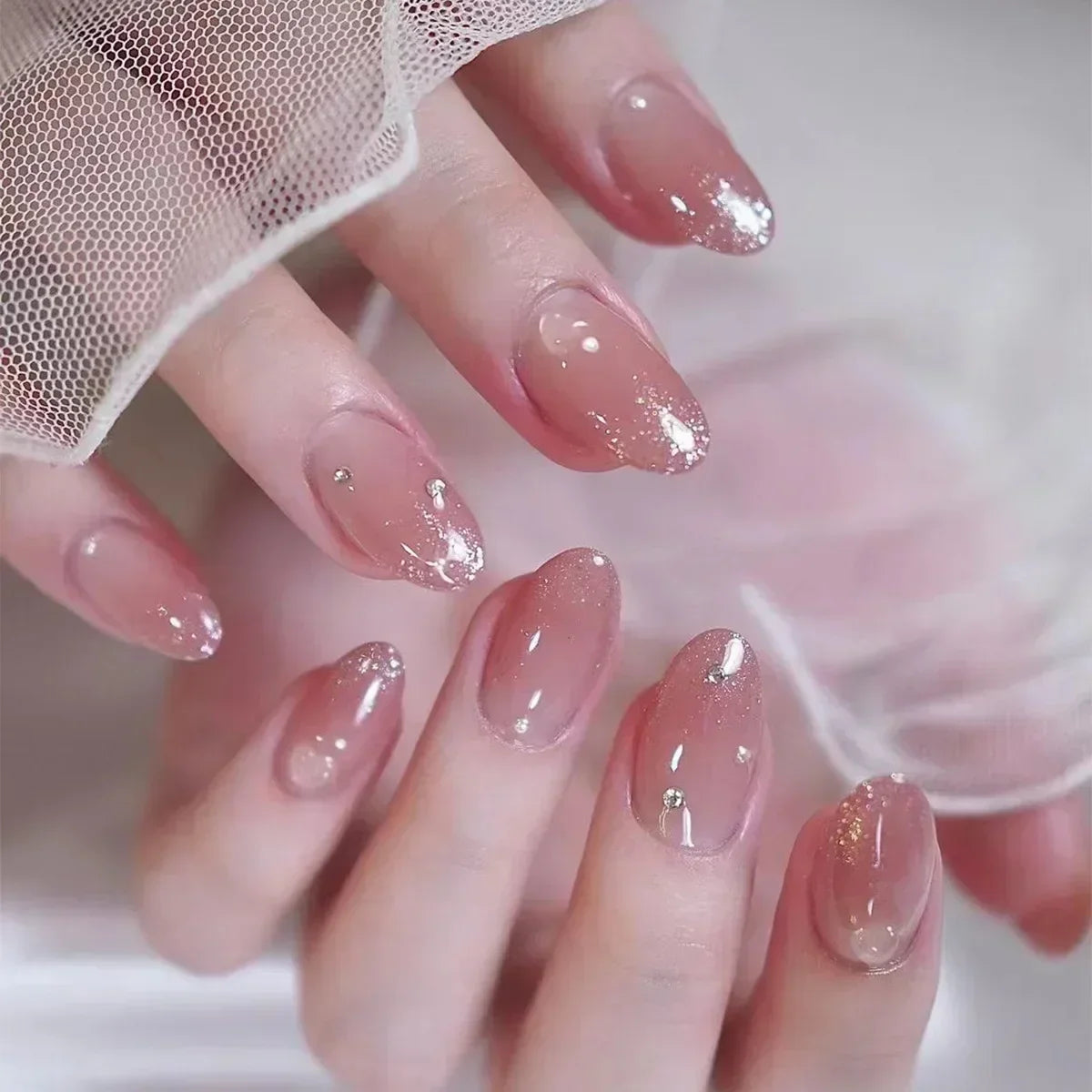 Mesmerizing Almond Diamond Collection Press-On Nails