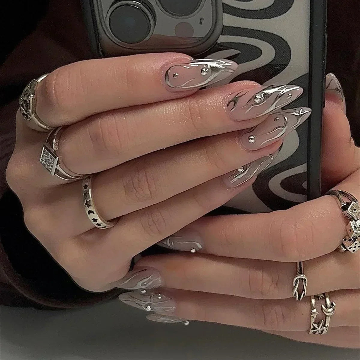 Mesmerizing Almond Diamond Collection Press-On Nails