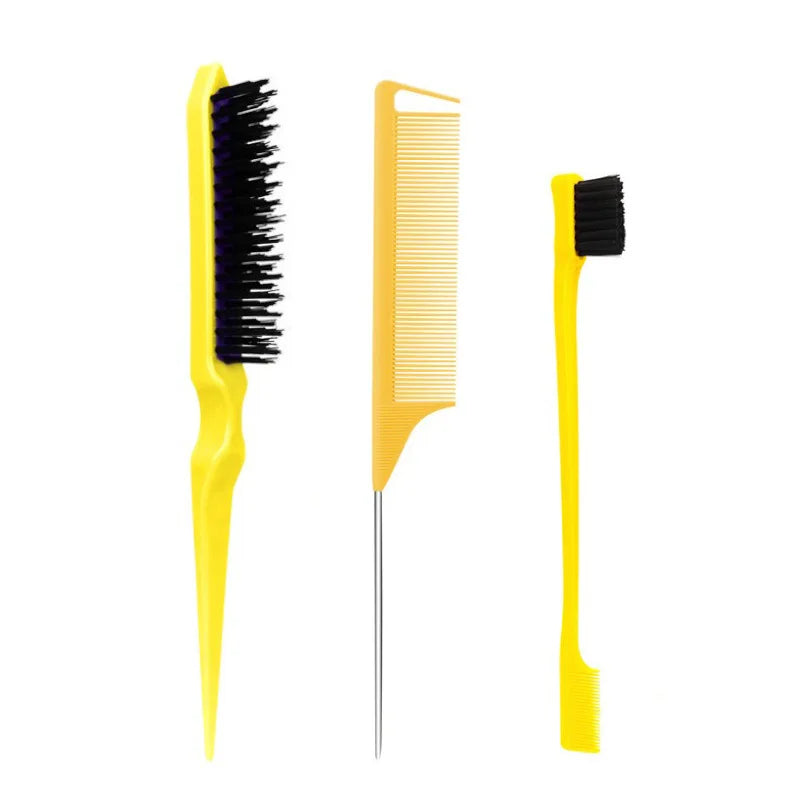 Professional Double-Sided Edge Control Comb Set - 3 Pack