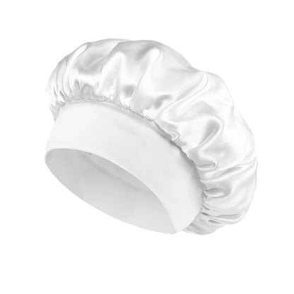 Luxury Satin Sleep Bonnet with Wide Brim - Hair Protection Cap