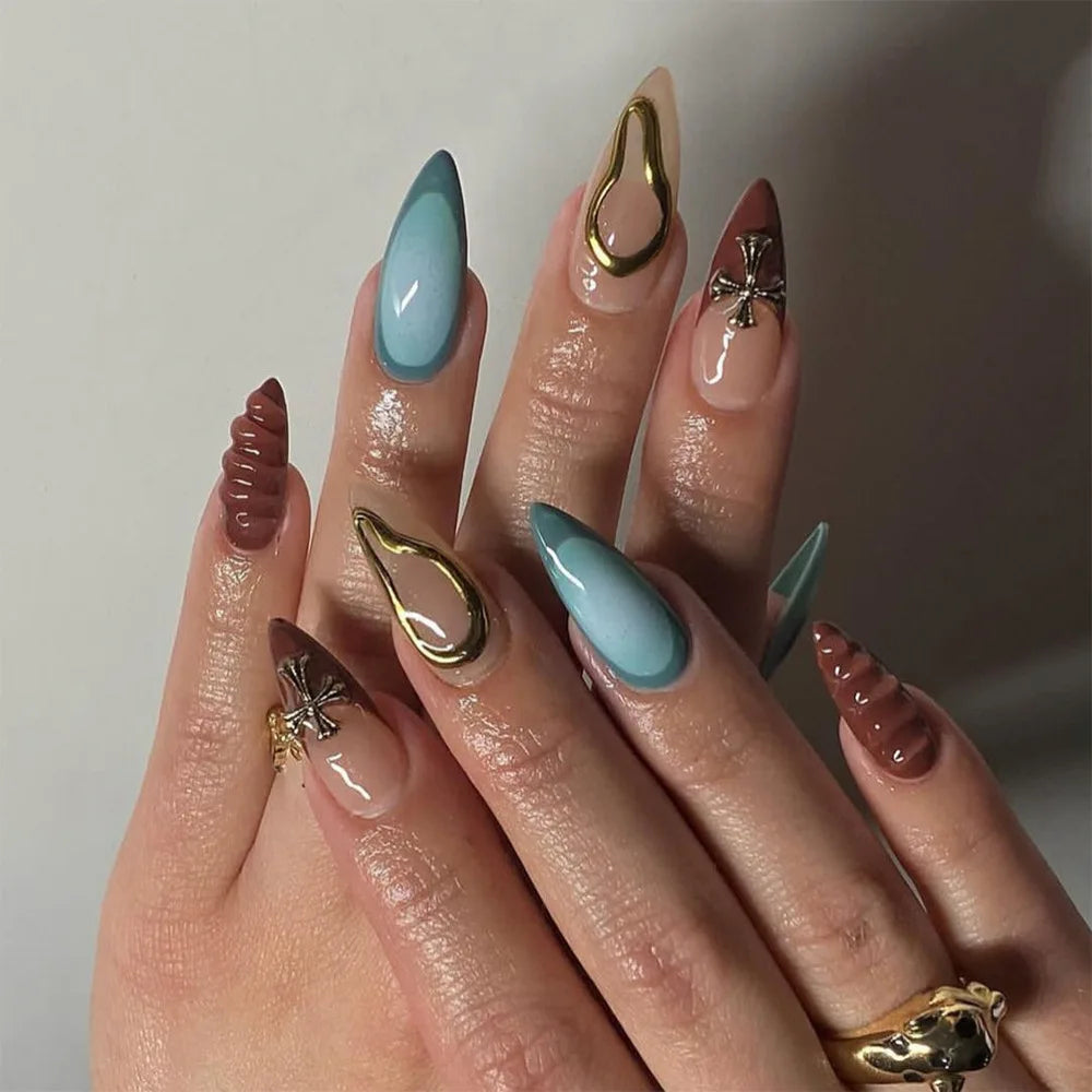 Opulent Celestial & Baroque Collection Press-On Nails