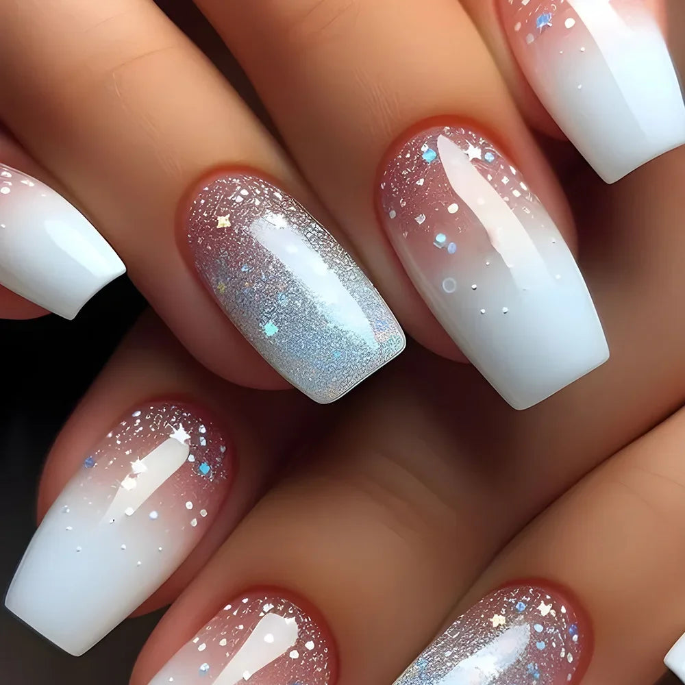 Ethereal Ocean Wave and Cosmic Collection Press-On Nails