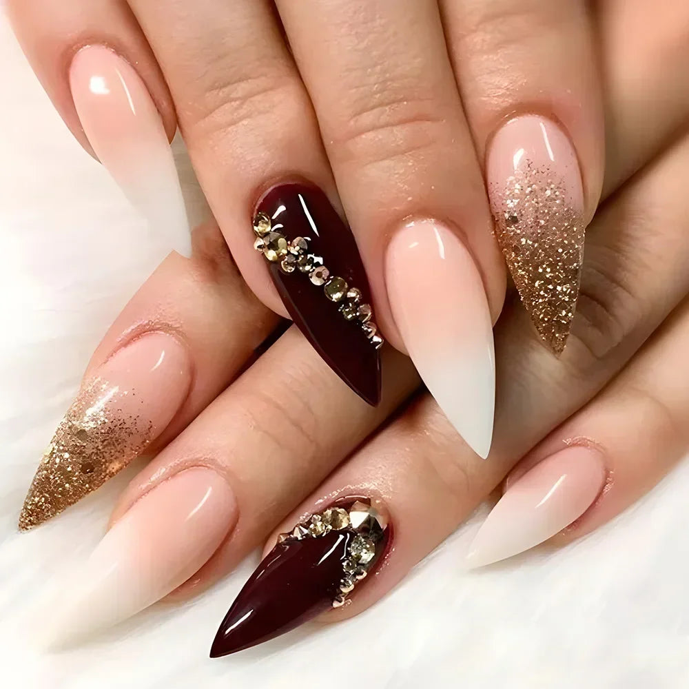 Mesmerizing Almond Diamond Collection Press-On Nails