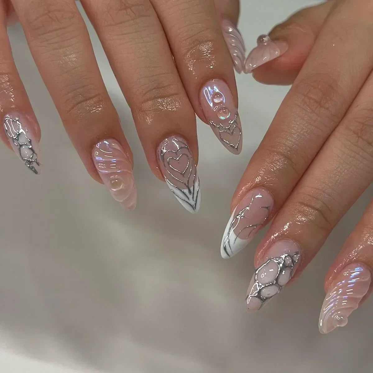 Mesmerizing Almond Diamond Collection Press-On Nails