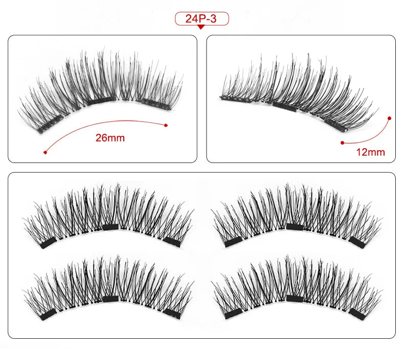 Premium Magnetic 3D Lashes - Triple Magnet Design Set