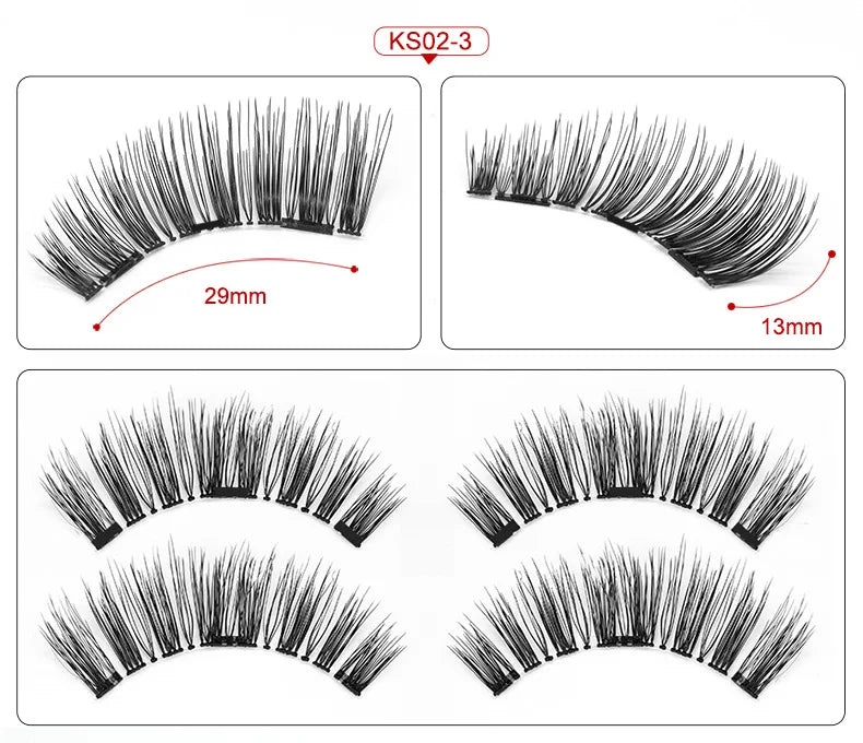 Premium Magnetic 3D Lashes - Triple Magnet Design Set