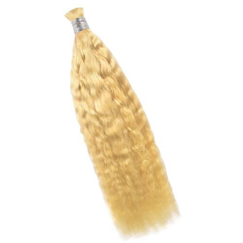 Premium Wet and Wavy Braiding Hair Extensions #613 Blonde | 100% Human Hair