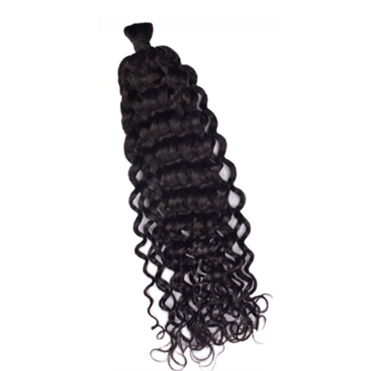 Premium Italy Curly Braiding Hair Extensions #1B Natural Black | 100% Human Hair