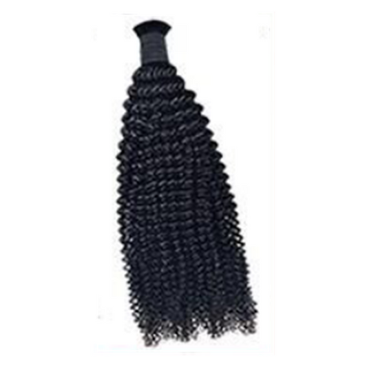 Premium Kinky Curly Braiding Hair Extensions #1B Natural Black | 100% Human Hair